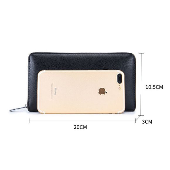 SPRING SPECIAL***UNISEX wallet / Split leather / BLACK / RFID protection - Picture 11 of 12